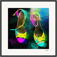 Dancing in Colours Framed print 50x50 cm / 20x20″ Black frame 51
