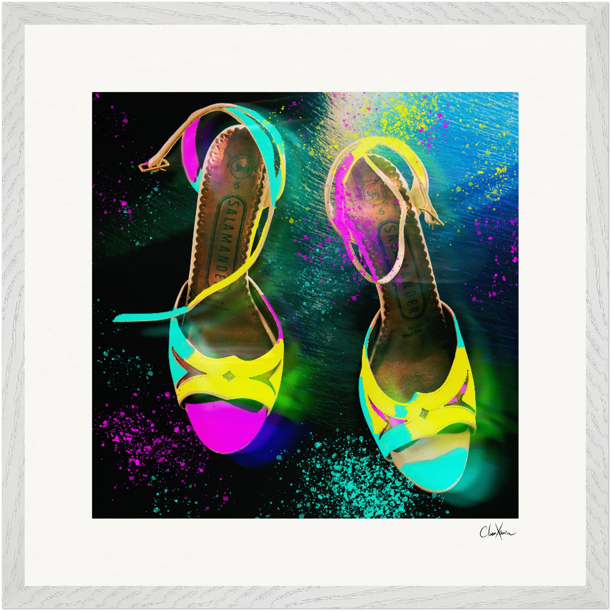 Dancing in Colours Framed print 50x50 cm / 20x20″ White frame 15