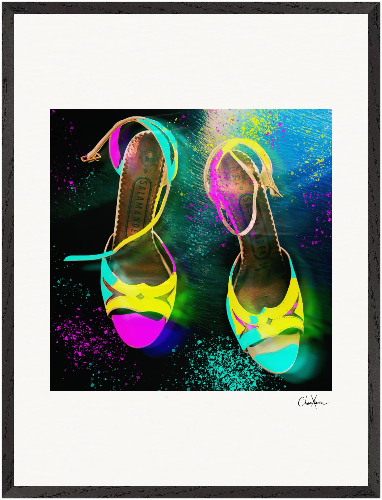 Dancing in Colours Framed print 60x80 cm / 24x32″ Black frame 40