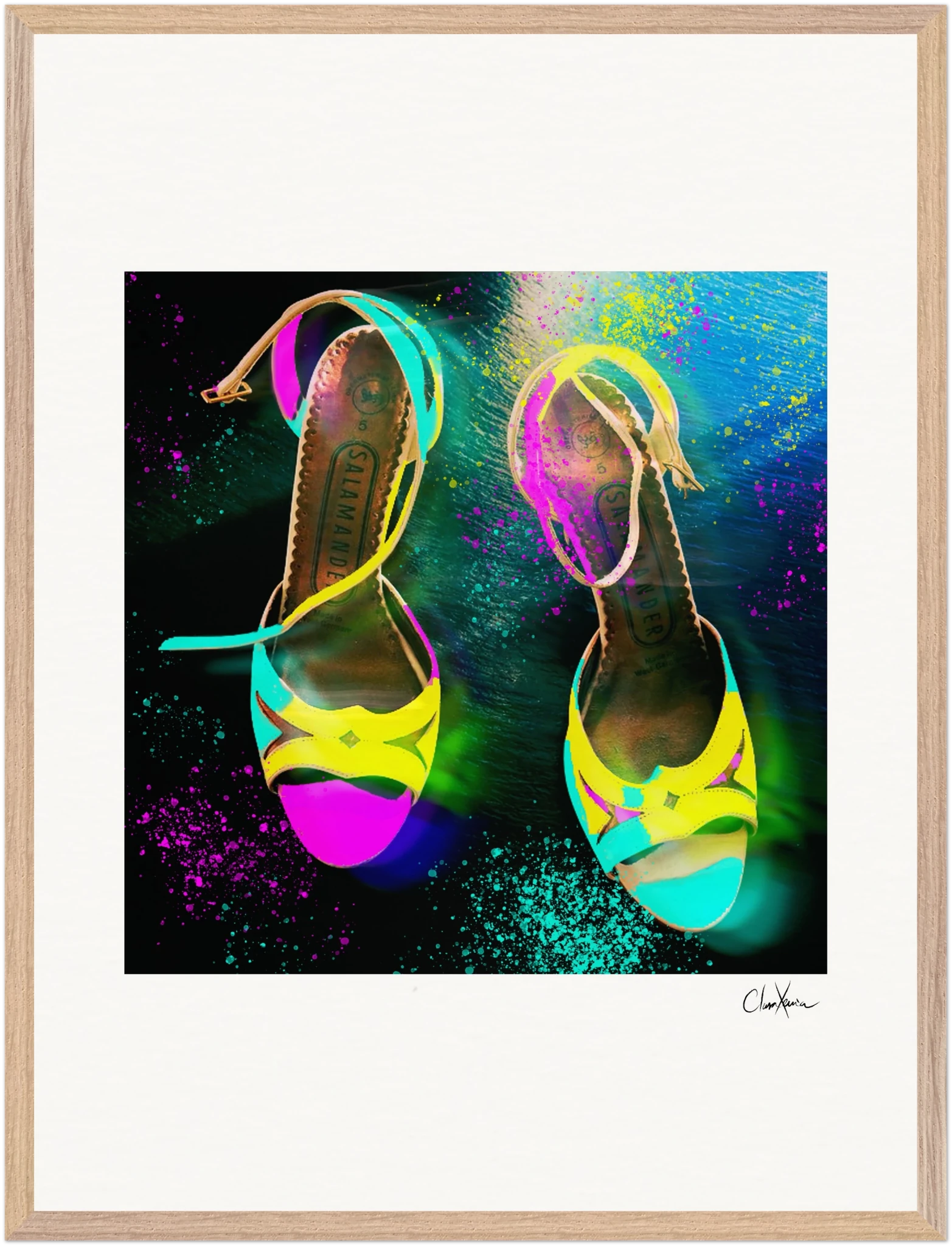 Dancing in Colours Framed print 60x80 cm / 24x32″ Wood frame 28
