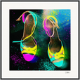 Dancing in Colours Framed print 70x70 cm / 28x28″ Black frame 53