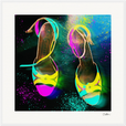 Dancing in Colours Framed print 70x70 cm / 28x28″ White frame 17