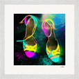 Dancing in Colours Framed print 30x30 cm / 12x12″ White frame 10