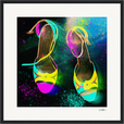 Dancing in Colours Framed print 40x40 cm / 16x16″ Black frame 48