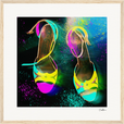 Dancing in Colours Framed print 40x40 cm / 16x16″ Wood frame 24