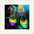 Dancing in Colours Framed print 50x50 cm / 20x20″ White frame