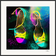 Dancing in Colours Framed print 70x70 cm / 28x28″ Black frame 53