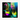 Dancing in Colours Framed print 70x70 cm / 28x28″ White frame 17