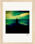 Emerald Storms  –Framed print cm / 5 x 7″, White frame
