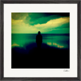 Emerald Storms Framed print 40x40 cm / 16x16″ Black frame 37