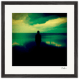 Emerald Storms Framed print 40x40 cm / 16x16″ Black frame 37
