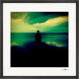Emerald Storms Framed print 50x50 cm / 20x20″ Black frame 38