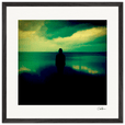 Emerald Storms Framed print 50x50 cm / 20x20″ Black frame 38