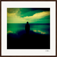 Emerald Storms Framed print 50x50 cm / 20x20″ Dark wood frame 38