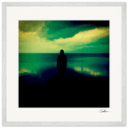 Emerald Storms Framed print 50x50 cm / 20x20″ White frame 14