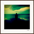 Emerald Storms Framed print 70x70 cm / 28x28″ Dark wood frame 40