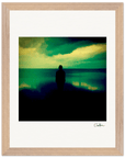 Emerald Storms Framed print 70x70 cm / 28x28″ White frame 17