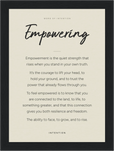 Empowering Word of Intention Framed print 13x18 cm / 5x7″ Black frame Linen paper