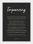 Empowering Word of Intention Framed print 13x18 cm / 5x7″ White frame Carbon paper