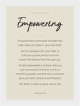 Empowering Word of Intention Framed print 13x18 cm / 5x7″ White frame Linen paper