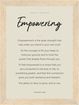 Empowering Word of Intention Framed print 13x18 cm / 5x7″ Wood frame Linen paper