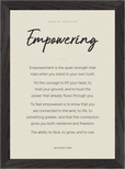Empowering Word of Intention Framed print 21x29.7 cm / 8x12" Black frame Linen paper