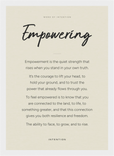 Empowering Word of Intention Framed print 21x29.7 cm / 8x12" White frame Linen paper