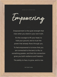 Empowering Word of Intention Framed print 21x29.7 cm / 8x12" Wood frame Carbon paper
