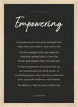 Empowering Word of Intention Framed print 21x29.7 cm / 8x12" Wood frame Carbon paper
