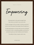 Empowering Word of Intention Framed print 30x40 cm / 12x16″ Dark wood frame Linen paper