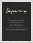 Empowering Word of Intention Framed print 30x40 cm / 12x16″ White frame Carbon paper