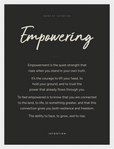 Empowering Word of Intention Framed print 30x40 cm / 12x16″ White frame Carbon paper