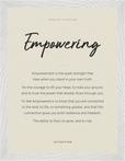 Empowering Word of Intention Framed print 30x40 cm / 12x16″ White frame Linen paper