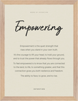 Empowering Word of Intention Framed print 30x40 cm / 12x16″ Wood frame Linen paper