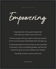 Empowering Word of Intention Framed print 40x50 cm / 16x20″ Black frame Carbon paper
