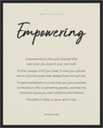 Empowering Word of Intention Framed print 40x50 cm / 16x20″ Black frame Linen paper