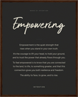 Empowering Word of Intention Framed print 40x50 cm / 16x20″ Dark wood frame Carbon paper