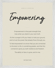 Empowering Word of Intention Framed print 40x50 cm / 16x20″ White frame Linen paper