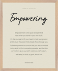 Empowering Word of Intention Framed print 40x50 cm / 16x20″ Wood frame Linen paper