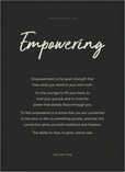 Empowering Word of Intention Framed print 50x70 cm / 20x28″ Black frame Carbon paper