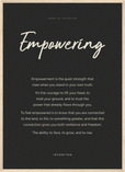 Empowering Word of Intention Framed print 50x70 cm / 20x28″ Wood frame Carbon paper
