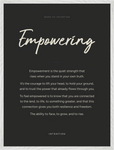 Empowering Word of Intention Framed print 60x80 cm / 24x32″ White frame Carbon paper