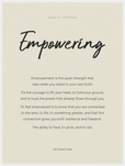 Empowering Word of Intention Framed print 60x80 cm / 24x32″ White frame Linen paper