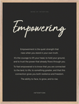 Empowering Word of Intention Framed print 60x80 cm / 24x32″ Wood frame Carbon paper