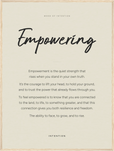 Empowering Word of Intention Framed print 60x80 cm / 24x32″ Wood frame Linen paper