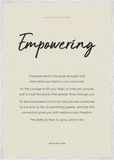 Empowering Word of Intention Framed print 70x100 cm / 28x40″ White frame Linen paper