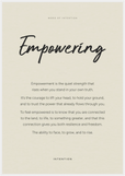 Empowering Word of Intention Framed print 70x100 cm / 28x40″ White frame Linen paper