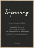 Empowering Word of Intention Framed print 70x100 cm / 28x40″ Wood frame Carbon paper
