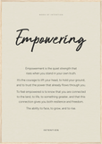 Empowering Word of Intention Framed print 70x100 cm / 28x40″ Wood frame Linen paper