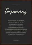 Empowering Word of Intention Framed print A1 (59.4 x 84.1  cm) Dark wood frame Carbon paper